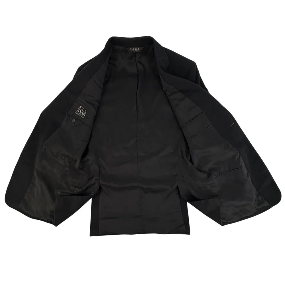 JO S A BANK Tailored Fit Mns Camel Hair Blazer Black Size 44R READ Dark Academia
